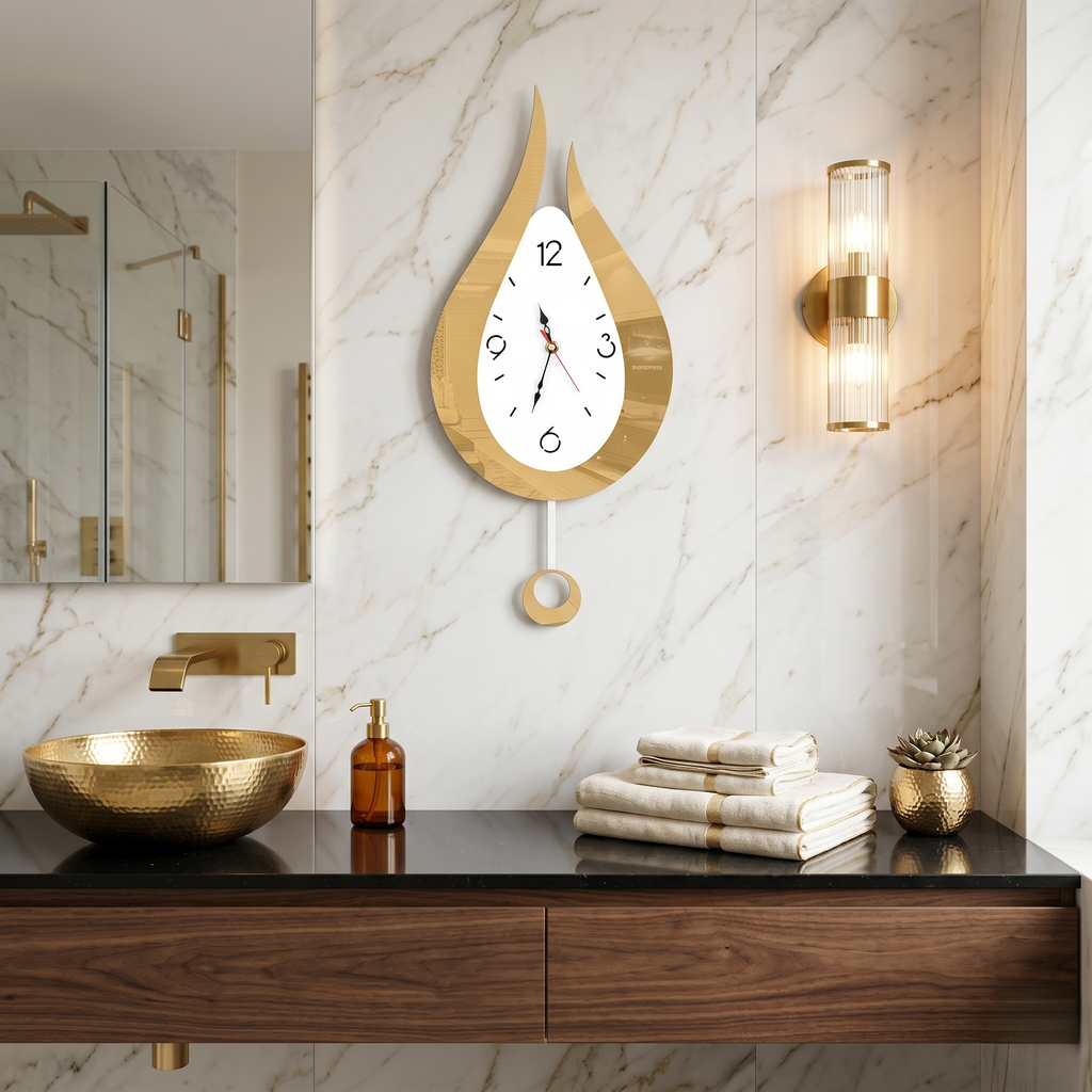 Horloge salle de bain originale