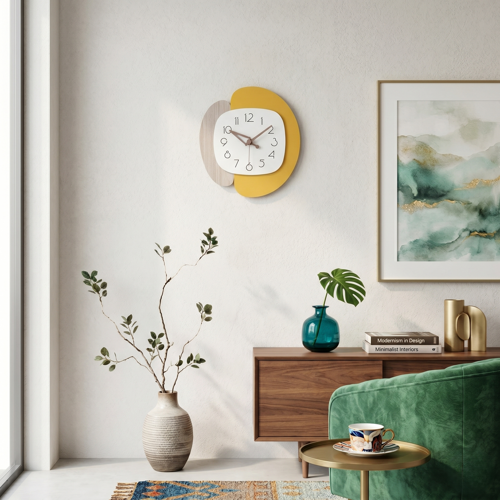 Horloge salon scandinave