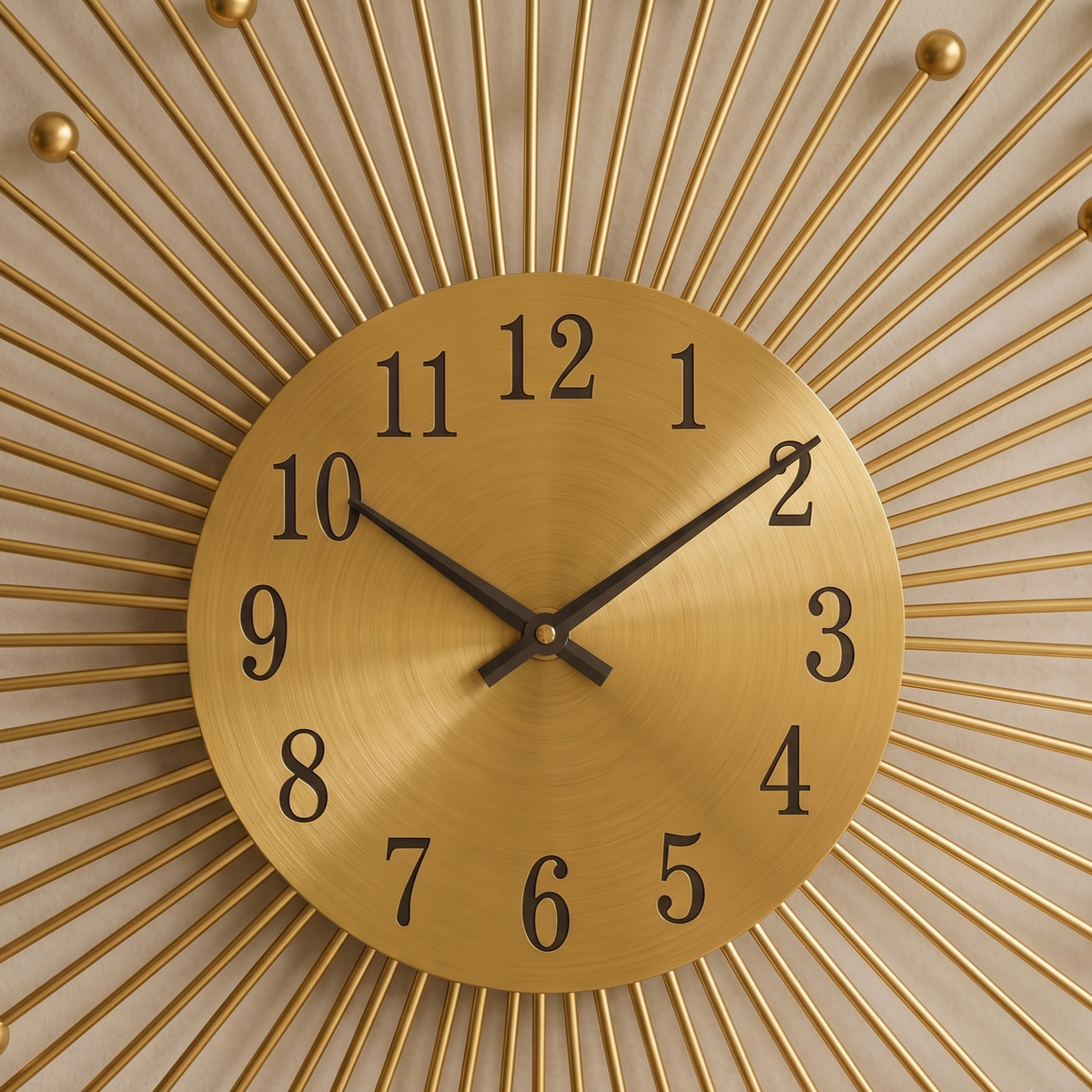 Horloge soleil doré