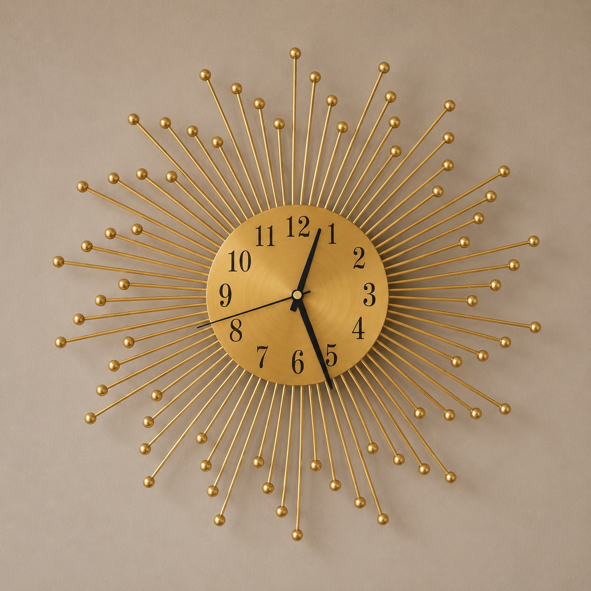 Horloge soleil doré
