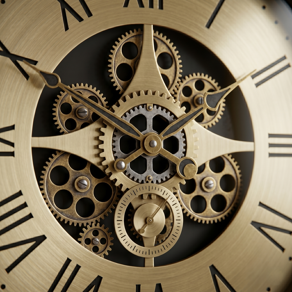 Horloge steampunk engrenage dynamique
