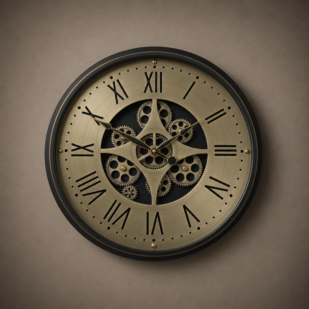 Horloge steampunk engrenage dynamique