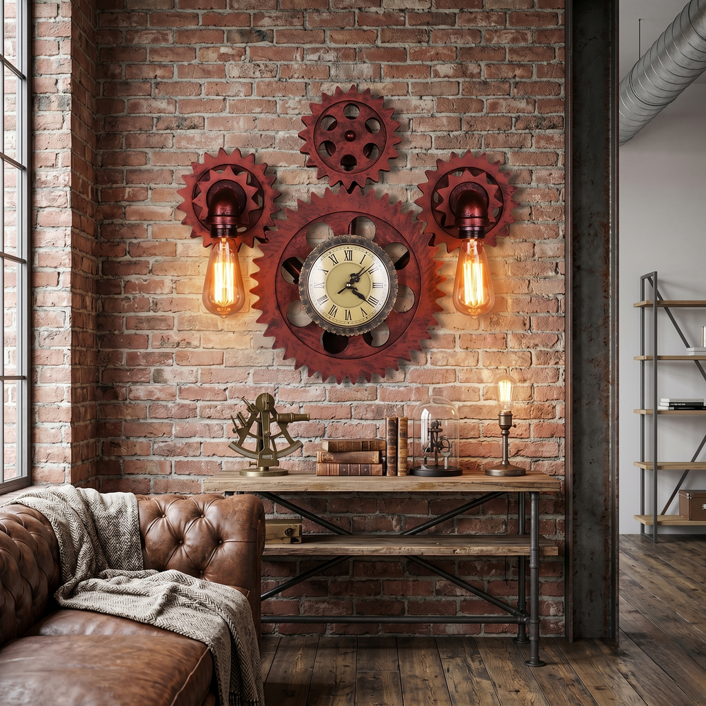Horloge vintage industriel