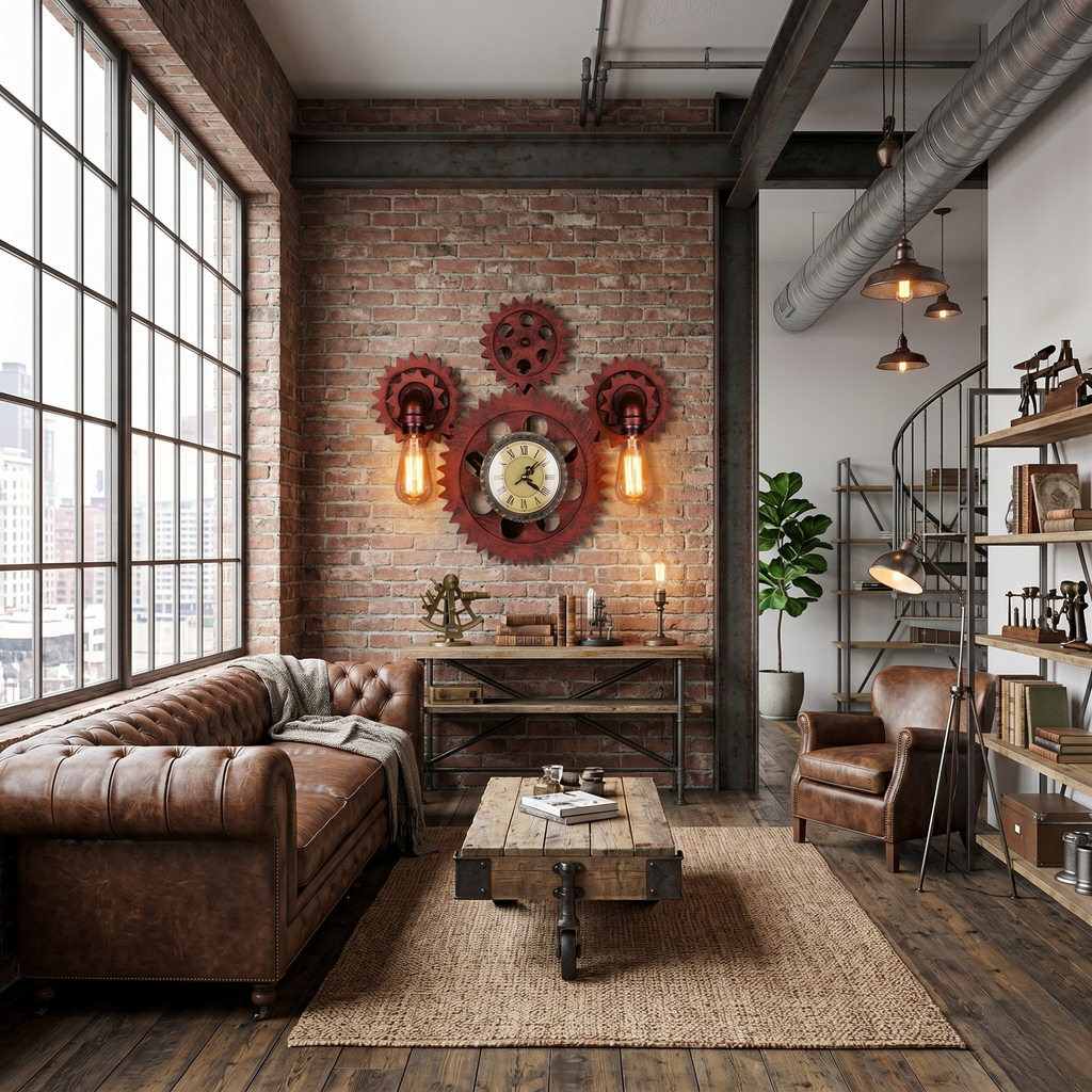 Horloge vintage industriel
