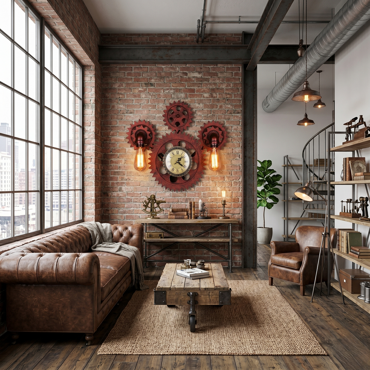 Horloge vintage industriel