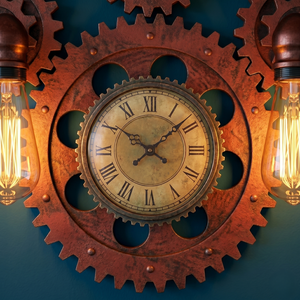 Horloge vintage industriel
