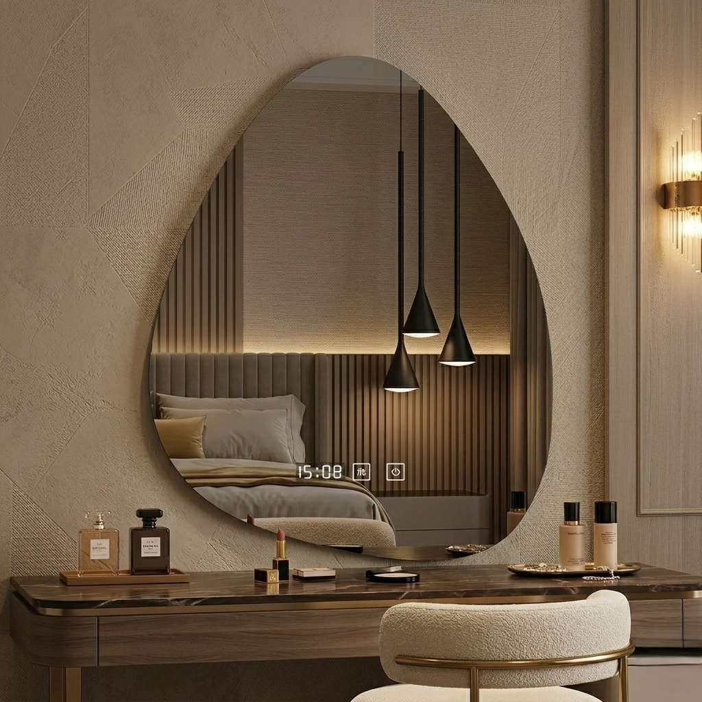 Miroir anti buée horloge