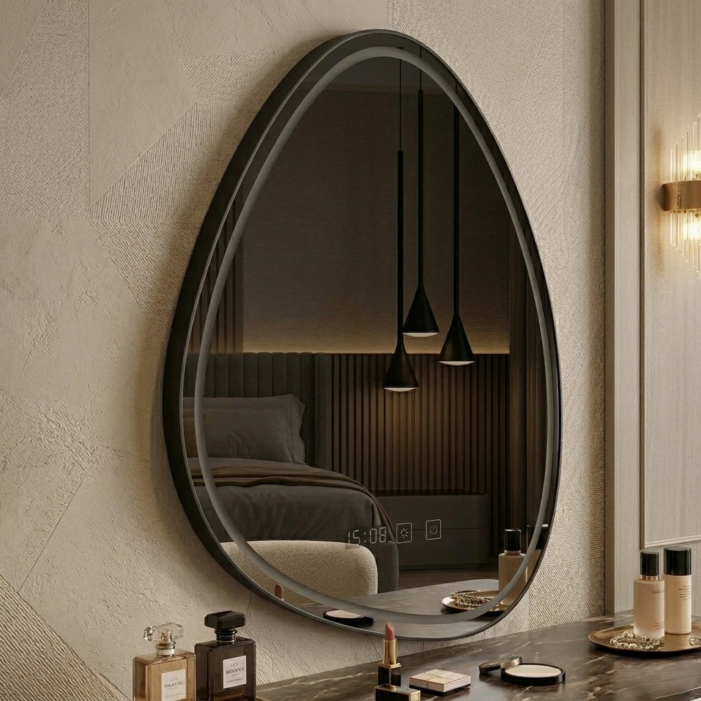 Miroir anti buée horloge
