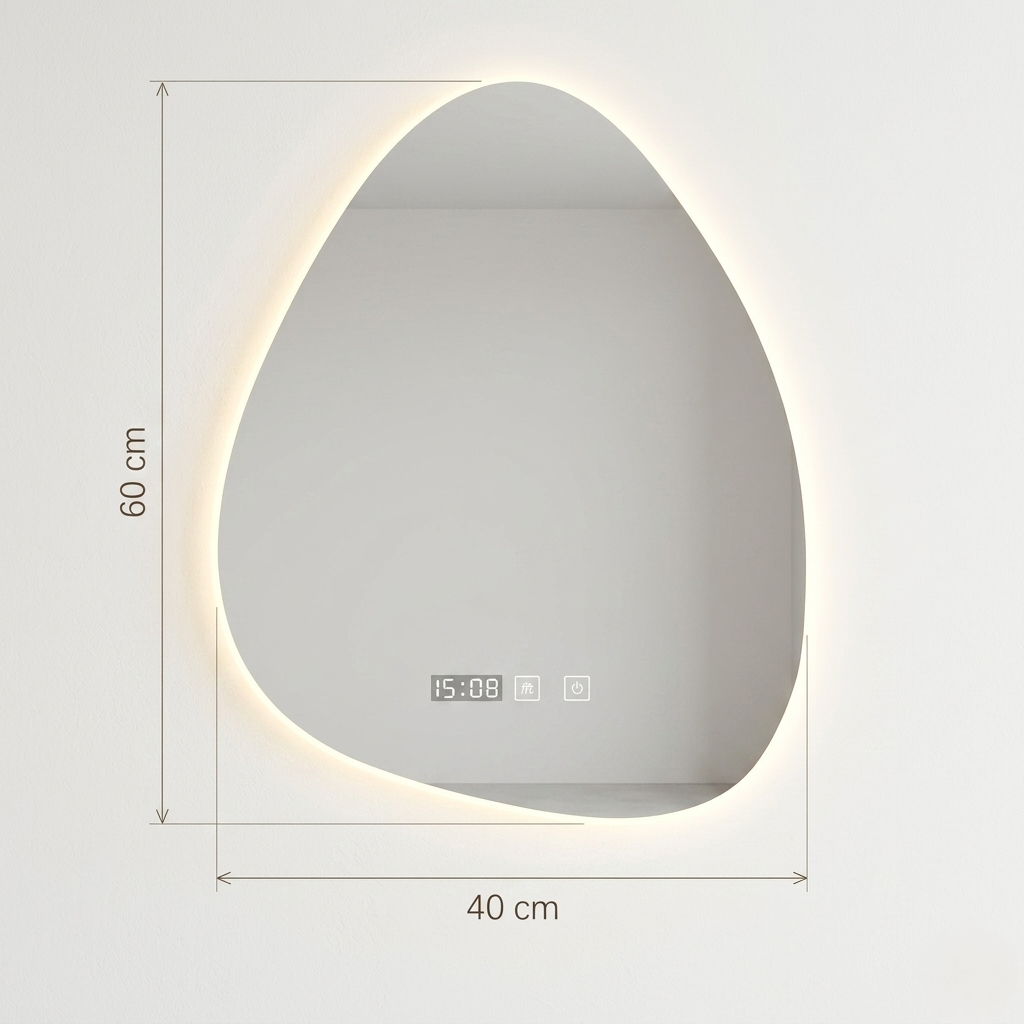 Miroir anti buée horloge