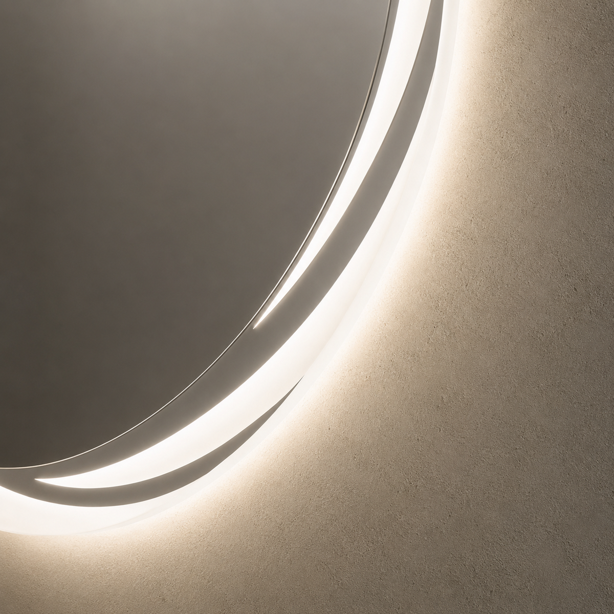 Miroir lumineux horloge