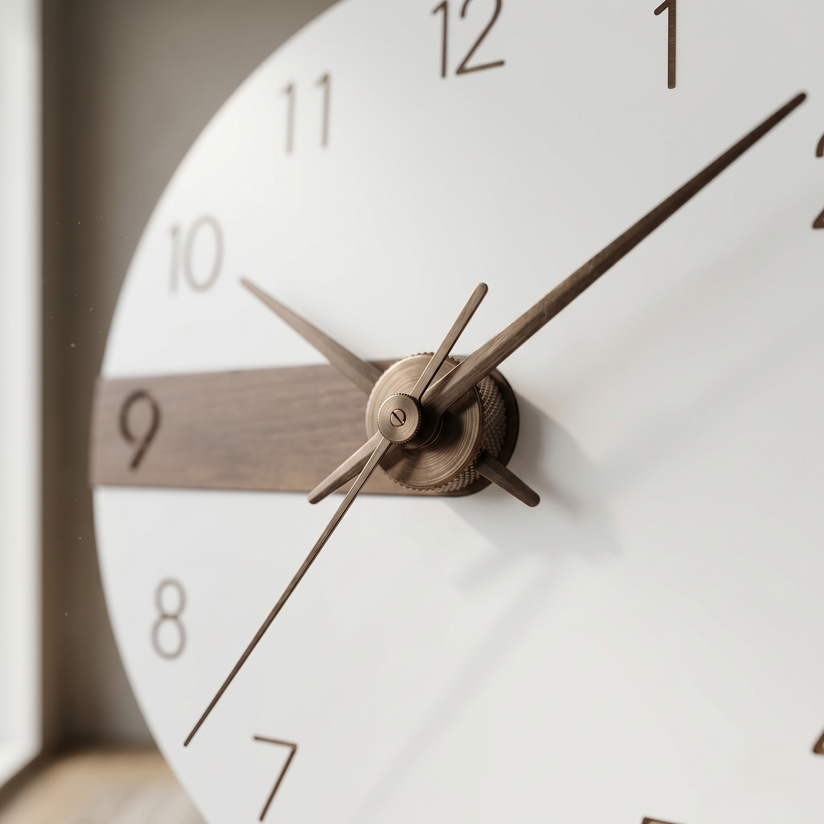 Horloge scandinave bois et blanc