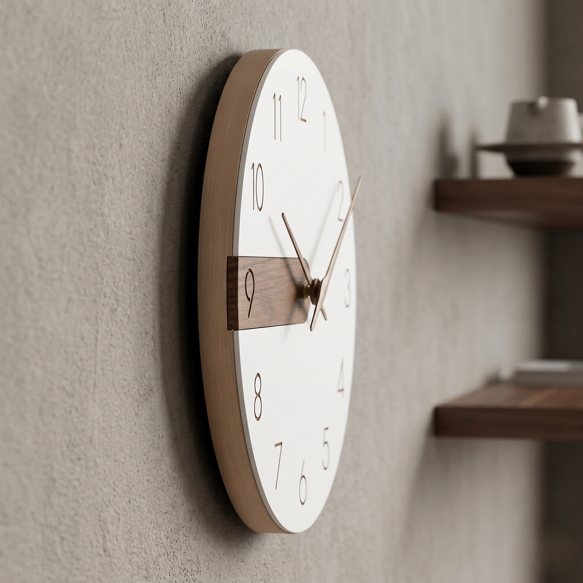 Horloge scandinave bois et blanc
